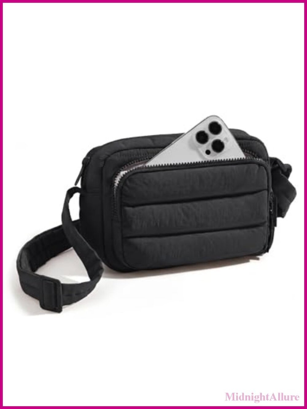 Puffer Crossbody Bag RFID Blocking Nylon Small Purse Travel Handbag